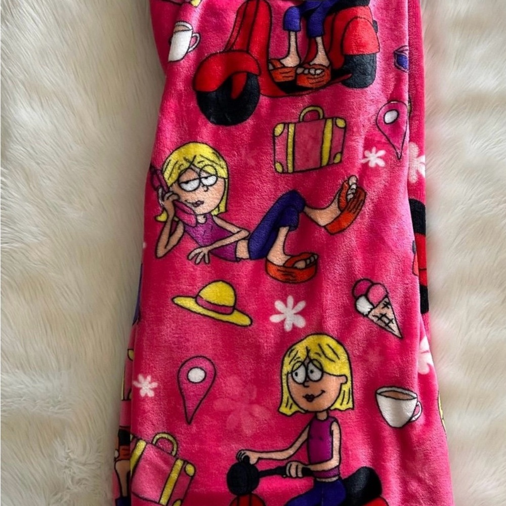 Disney Pink Lizzie McGuire Cartoon Character Blanket